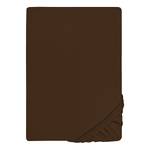 Drap housse en jersey fin 0077144 Jersey de coton - Mocca - 180-200 x 200 cm