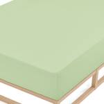 Drap-housse en flanelle 0002744 Coton - Vert pistache - 140 - 160 x 200 cm