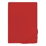 Jersey elastisch hoeslaken 0077866 katoen/elastaan - Rood - 90-100 x 200-220 cm