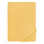 Drap housse en jersey élastique 0077866 Coton / Élasthanne - Jaune - 180-200 x 200-220 cm