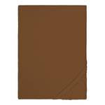 Drap-housse en flanelle 0002744 Coton - Marron chocolat - 180-200 x 200 cm