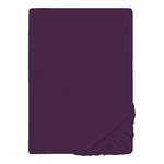 Drap housse en jersey fin 0077144 Jersey de coton - Violet foncé - 180-200 x 200 cm