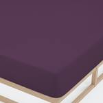 Drap housse en jersey élastique 0077866 Coton / Élasthanne - Violet foncé - 90-100 x 200-220 cm