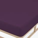 Drap housse en jersey fin 0077144 Jersey de coton - Violet foncé - 90-100 x 200 cm