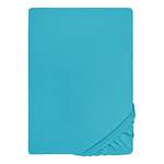 Drap housse en jersey fin 0077144 Jersey de coton - Turquoise - 140 - 160 x 200 cm