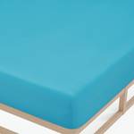 Drap housse en jersey fin 0077144 Jersey de coton - Turquoise - 140 - 160 x 200 cm