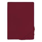 Drap housse en jersey fin 0077144 Jersey de coton - Rouge bourgogne - 140 - 160 x 200 cm