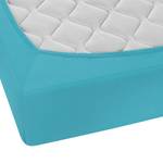 Drap housse en jersey fin 0077144 Jersey de coton - Turquoise - 180-200 x 200 cm