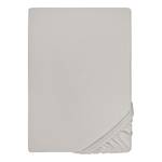 Drap housse en jersey élastique 0077866 Coton / Élasthanne - Gris clair - 180-200 x 200-220 cm