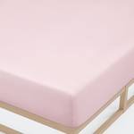 Drap housse en jersey élastique 0077866 Coton / Élasthanne - Rose - 180-200 x 200-220 cm