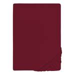 Drap housse en jersey élastique 0077866 Coton / Élasthanne - Rouge bourgogne - 180-200 x 200-220 cm