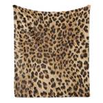 Plaid Leopard print polyester - lichtbruin/zwart - 175 x 230 cm
