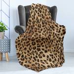 Plaid Leopard-Druck Polyester - Pale Braun / Schwarz - 125 x 175 cm