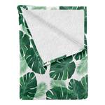 Plaid Feuilles Polyester - Blanc / Vert jade - 175 x 230 cm