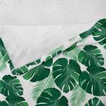 Plaid Feuilles Polyester - Blanc / Vert jade - 175 x 230 cm