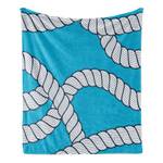 Plaid Eau Polyester - Bleu / Blanc - 125 x 175 cm