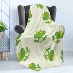 Plaid Grenouille Polyester - Ivoire / Vert pâle - 175 x 230 cm