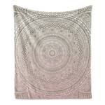 Plaid Mandala Polyester - Rose pâle / Beige - 175 x 230 cm