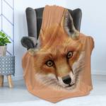 Plaid Renard Polyester - Marron / Orange - 125 x 175 cm