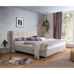 Boxspringbett Arano Chenille GCP: 49 light grey - 160 x 200cm - Doppelmatratze H2/H3