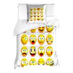 Bettwäsche Emoji Microfaser Polyester - Gelb - 135 x 200 cm + Kissen 80 x 80 cm