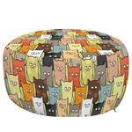 Pouf Katzen Polyester - Mehrfarbig