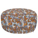 Pouf Jahrgang Polyester - Hellblau / Orange