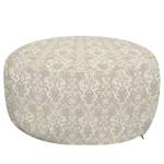 Pouf Beige II Polyester - Beige / Weiß