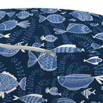Pouf Ozean Polyester - Indigo Blau / Royal Blau