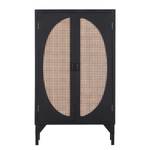 Highboard Nasva Metall / Tanne massiv - Beige / Schwarz