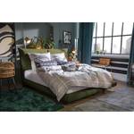 Boxspringbett Soho Pillow Webstoff - Stoff TBO: 323 soft olive - 160 x 200cm - H2 - Mit Motiv