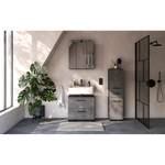 Set mobili da bagno BOOYA I (3) Senza illuminazione - Effetto cemento scuro / Grafite