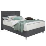 Boxspring Jonna Chenille TBS: 19 Grijs - 100 x 200cm - H2 zacht