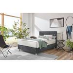 Boxspring Jonna Chenille TBS: 19 Grijs - 100 x 200cm - H2 zacht