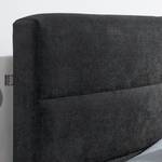 Lit boxspring Jonna Tissu Chenille TBS: 49 Gris anthracite - 100 x 200cm - D3 medium