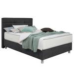 Boxspringbett Jonna Chenille TBS: 49 Anthrazitgrau - 90 x 200cm - H2