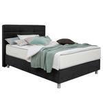 Lit boxspring Jonna Tissu Chenille TBS: 10 Noir - 100 x 200cm - D2 souple