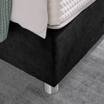 Boxspringbett Jonna Chenille TBS: 10 Schwarz - 100 x 200cm - H2