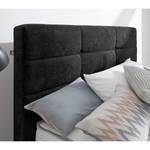 Lit boxspring Jonna Tissu Chenille TBS: 10 Noir - 140 x 200cm - D2 souple