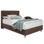 Boxspring Jonna Chenille TBS: 4 Notenbruin - 140 x 200cm - H3 medium