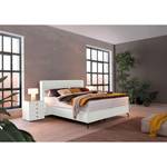 Lit boxspring Plinia Cuir EA: 21 Blanc - 160 x 200cm - D2 souple