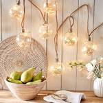 LED-lichtslinger BULB LIGHTS III glas/jute - 64 lichtbronnen