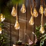 LED-lichtslinger BULB LIGHTS IV transparant glas/jute - 10 lichtbronnen