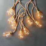 LED-Lichterkette BULB LIGHTS IV Klarglas / Jute - 10-flammig