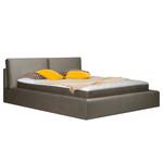 Gestoffeerd bed Ilay Velours Sadia: Beige - 160 x 200cm