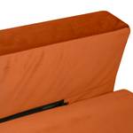 Gestoffeerd bed Ilay Velours Sadia: Oranje - 140 x 200cm