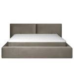 Gestoffeerd bed Ilay Velours Sadia: Beige - 180 x 200cm