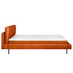 Gestoffeerd bed Manu Velours Sadia: Oranje - 160 x 200cm