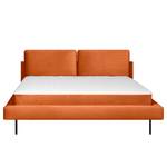 Gestoffeerd bed Manu Velours Sadia: Oranje - 160 x 200cm