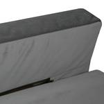 Gestoffeerd bed Ilay Velours Sadia: Donkergrijs - 160 x 200cm